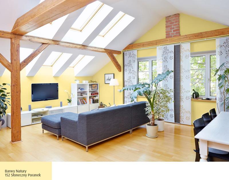 Kolory w gabinecie na poddaszu