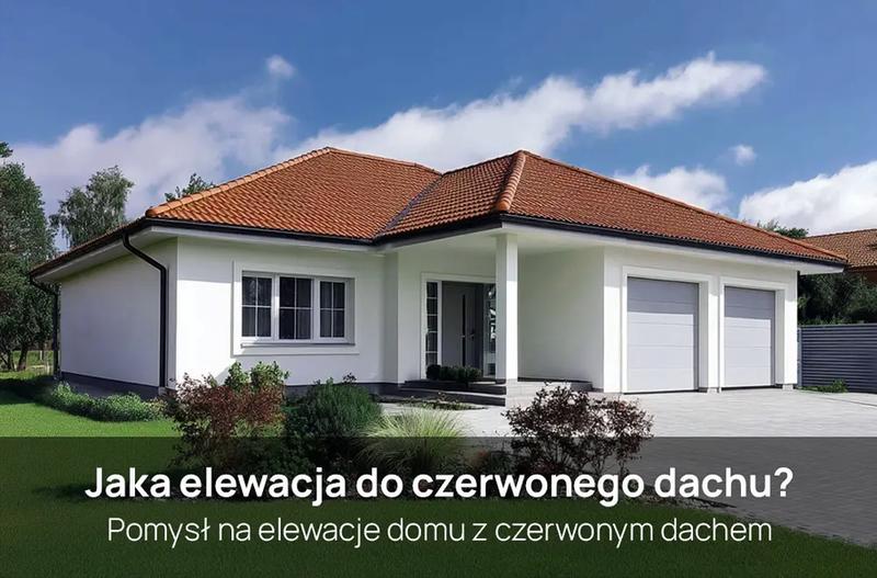 Elewacja z czerwonym dachem